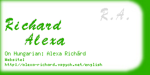 richard alexa business card