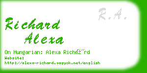 richard alexa business card